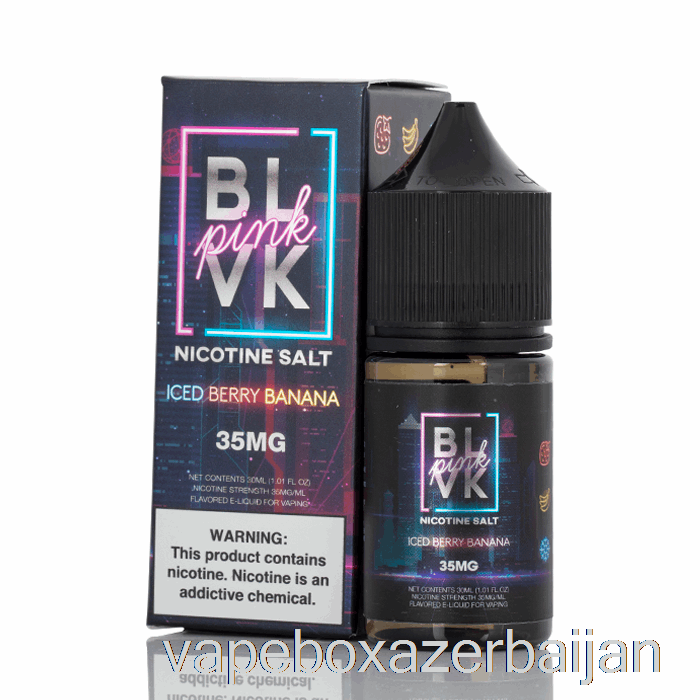 Vape Box Azerbaijan ICED Berry BANANA SALT - BLVK Pink Series - BLVK - 30mL 35mg